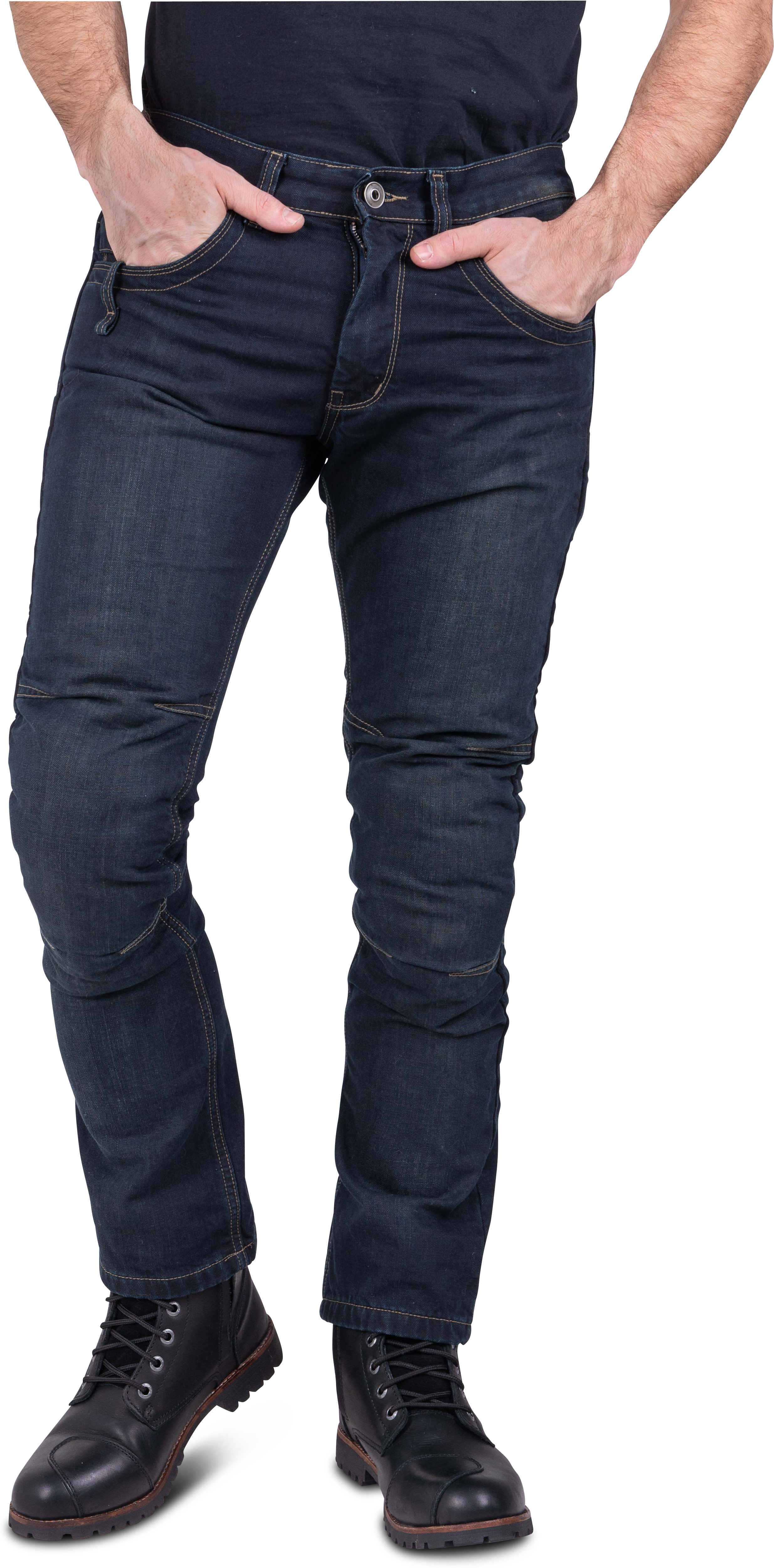 Course Jeans Moto  Drift Rinforzati in Aramide Taglio Dritto/Regolar Blu Scuro