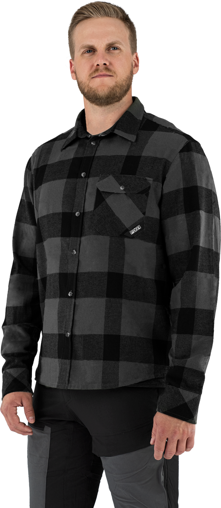 FXR Camicia  Timber Flanella Antracite-Nero