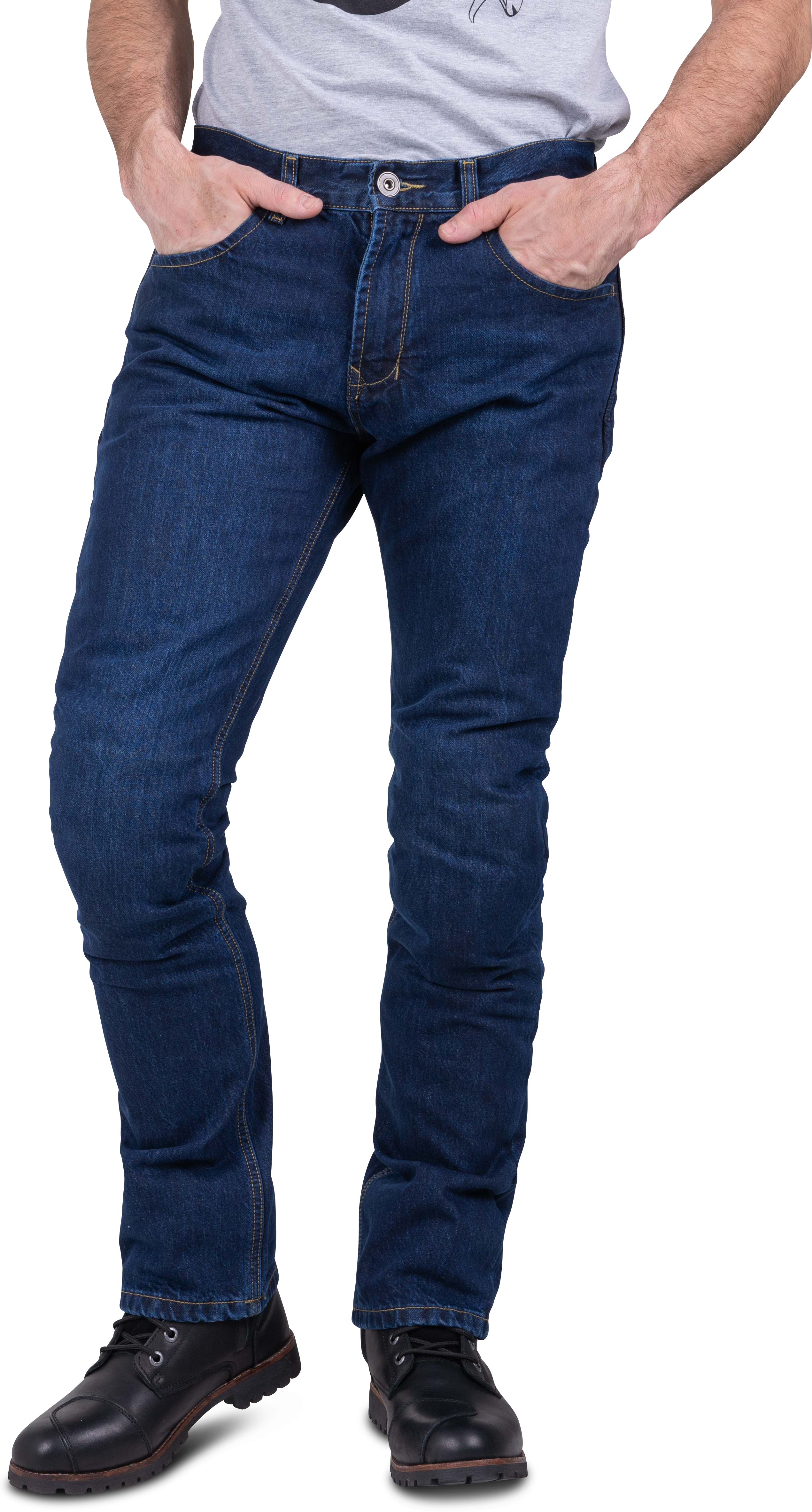 Course Jeans Moto  Oslo Rinforzati in Aramide Taglio Dritto/Regular Blu Scuro