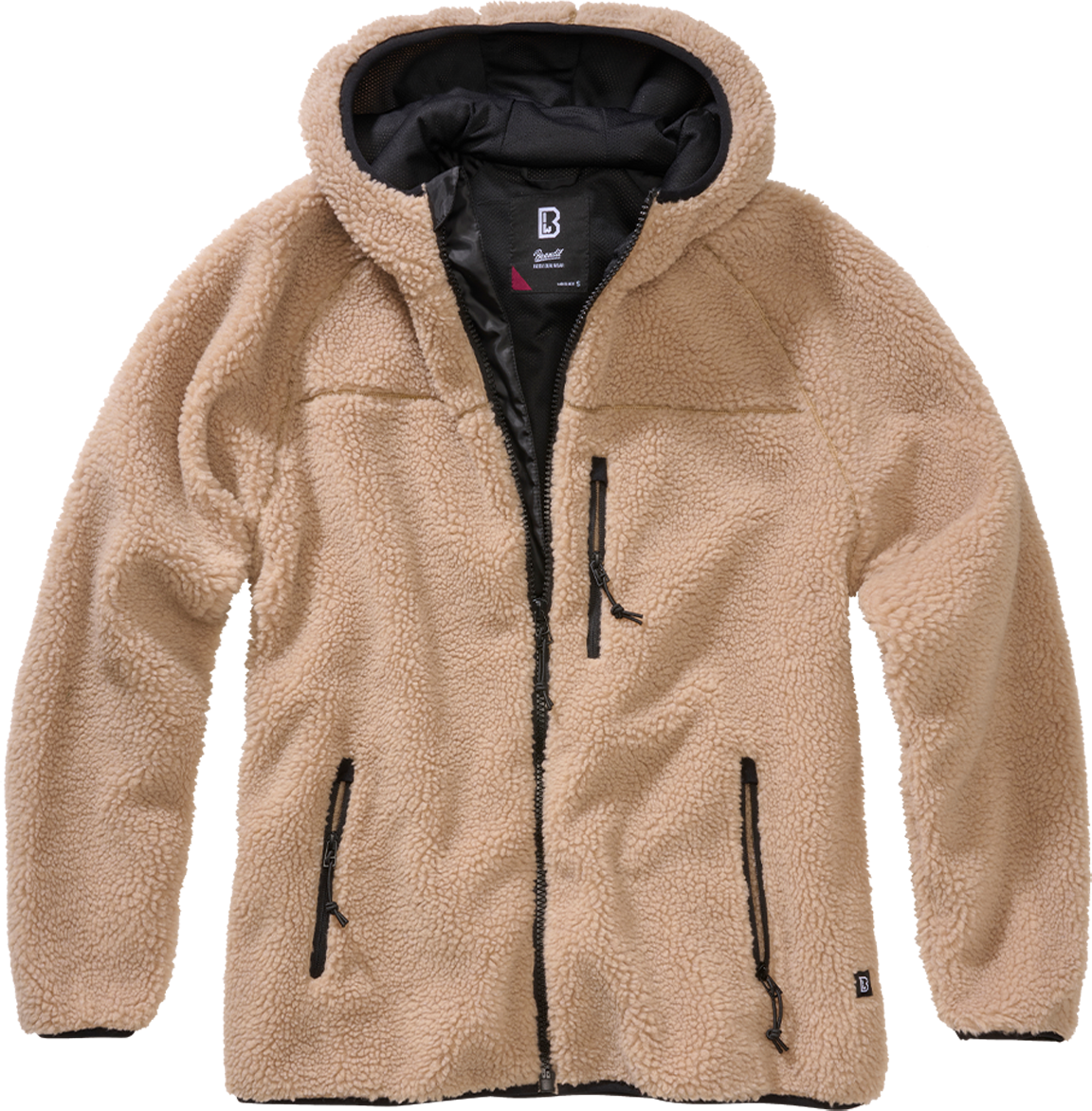 Brandit Giacca Donna  Teddyfleece Hood Camel