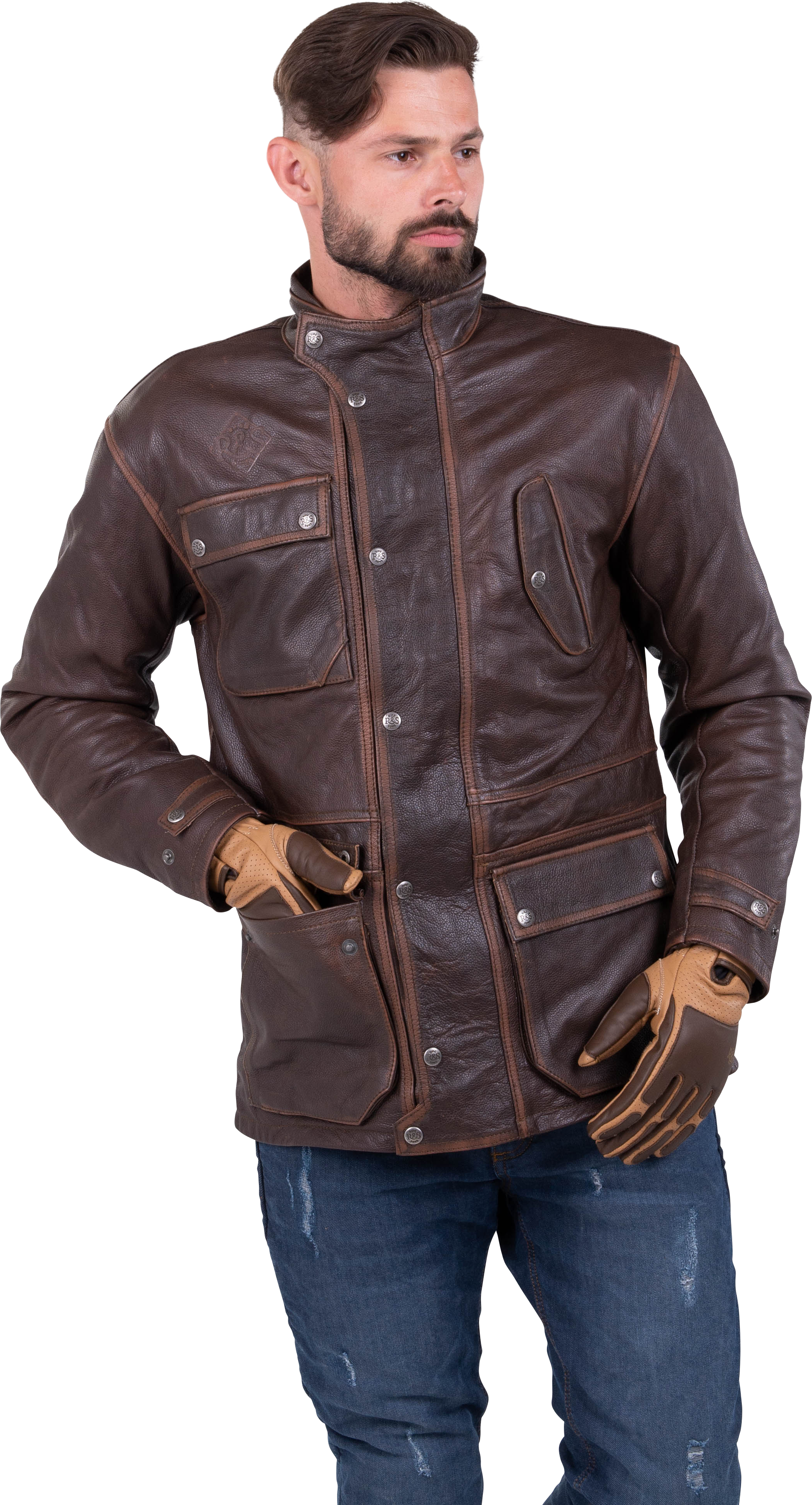 Ride&Sons Giacca Moto  Escape Marrone