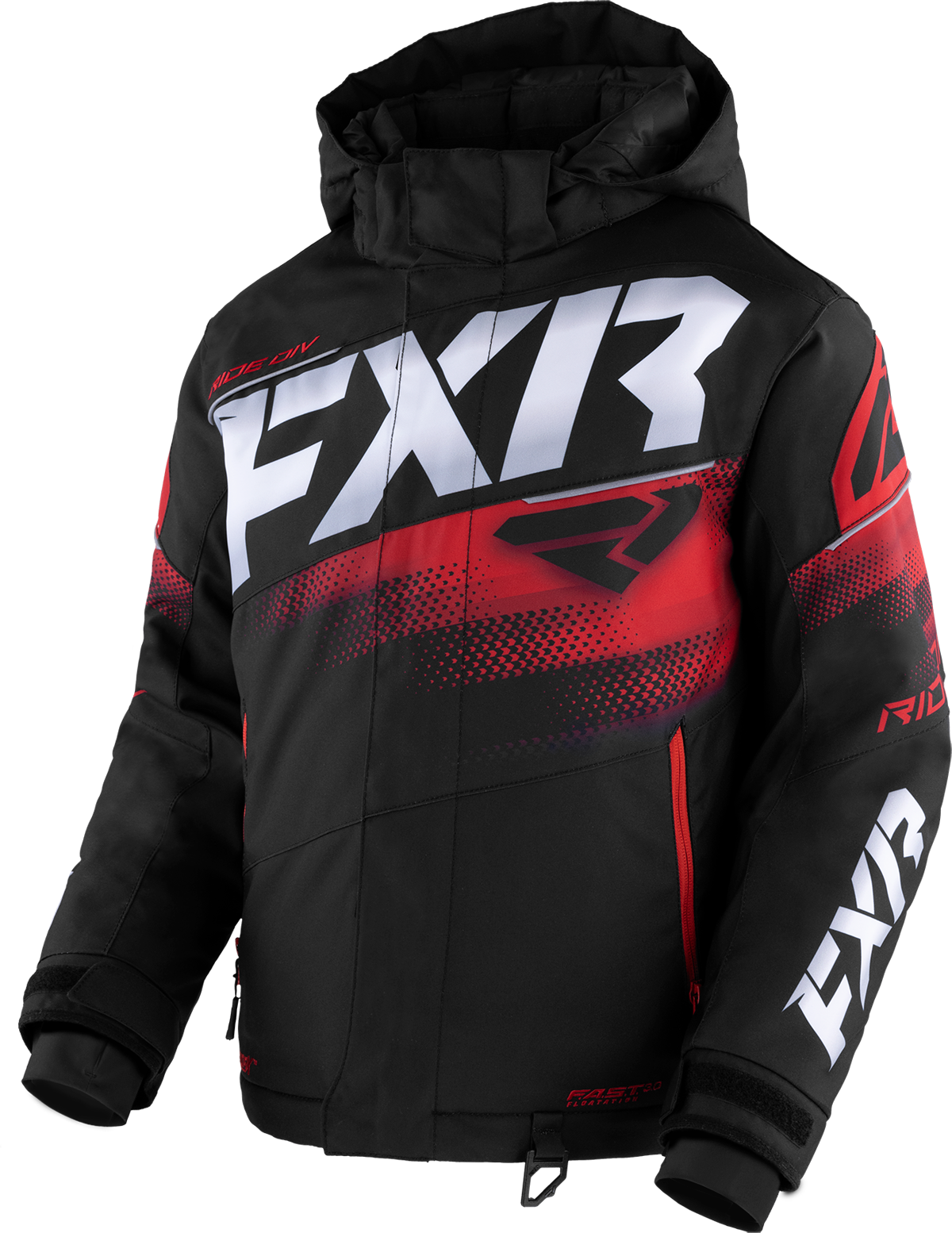 FXR Giacca Snow Bambino  Boost Snow Nero-Rosso