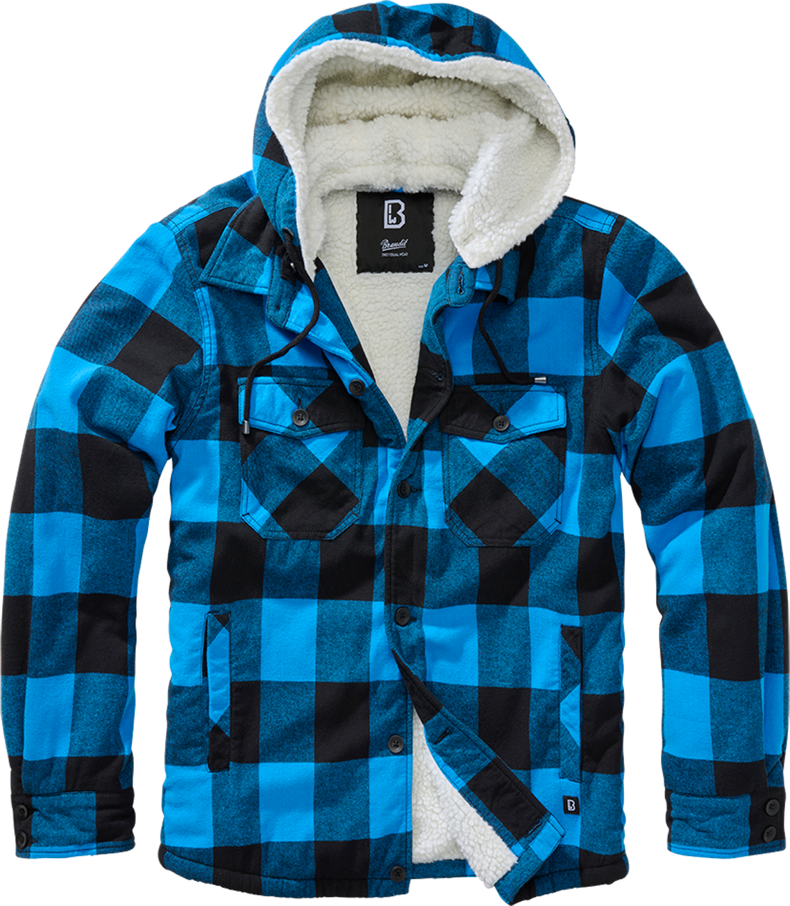 Brandit Giacca  Lumber Hooded Nero-Blu