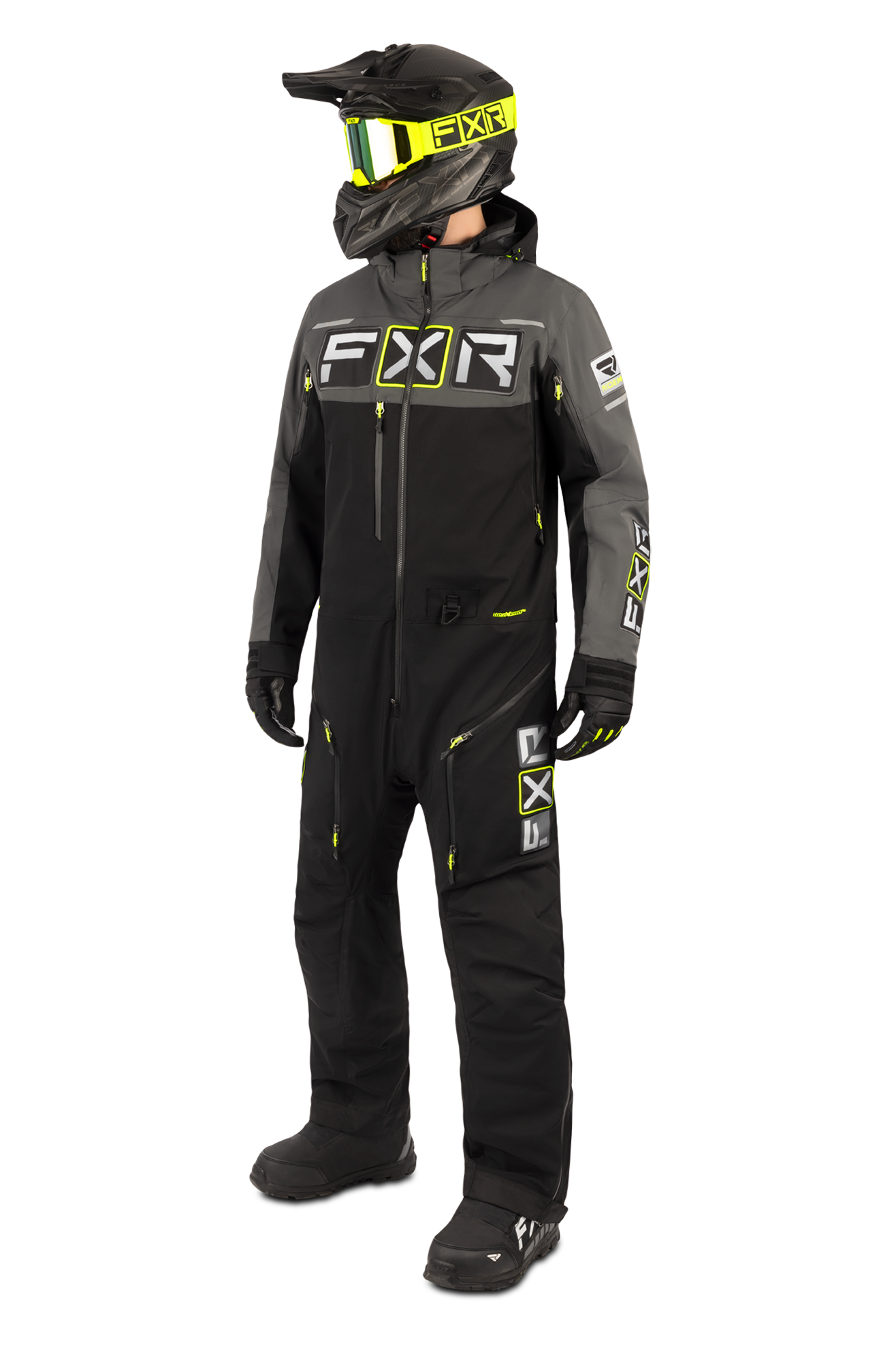 FXR Tuta  Maverick F.A.S.T. Insulated Nero-Carbone-Fluo