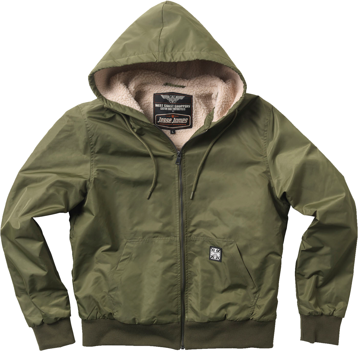 West Coast Choppers Giacca  BFU Nylon Sherpa Verde