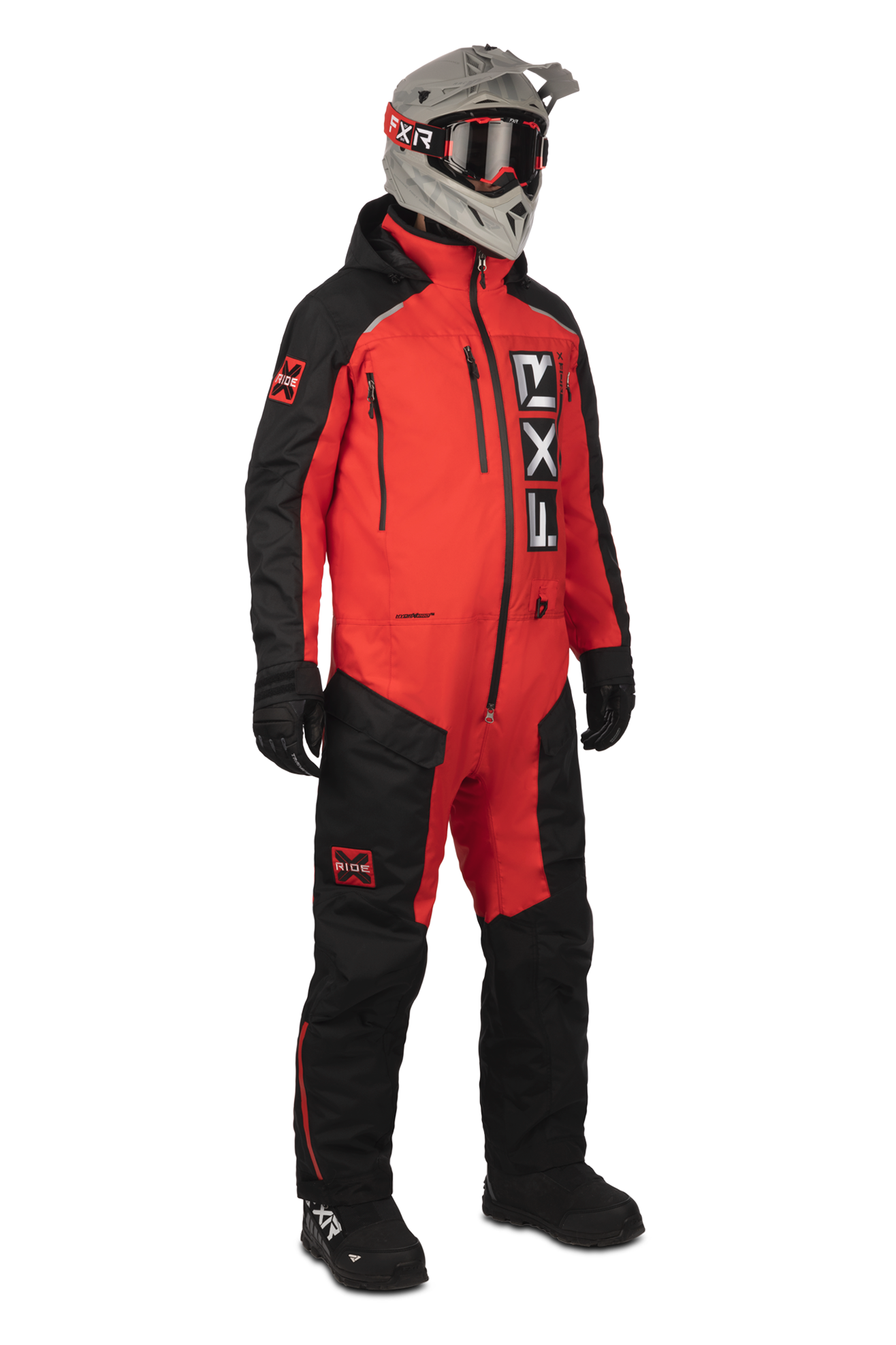 FXR Tuta  Recruit Lite Nero-Rosso