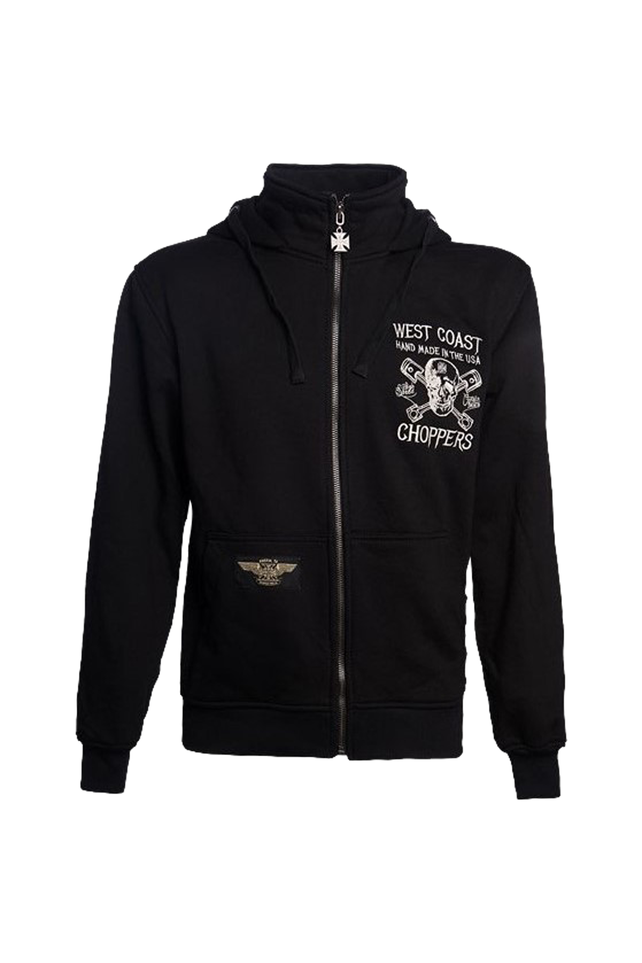 West Coast Choppers Felpa  High Speed Zip Nera