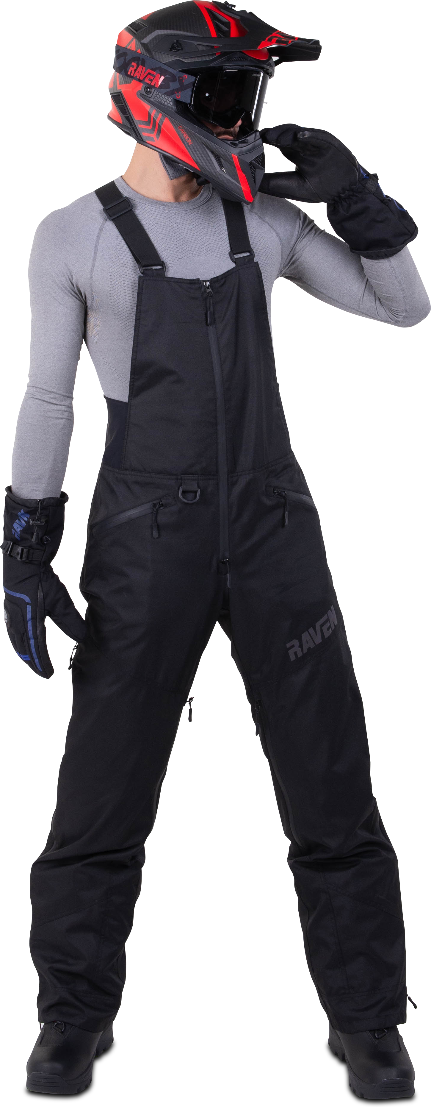 Raven Pantaloni  Aggressor Bib Neri