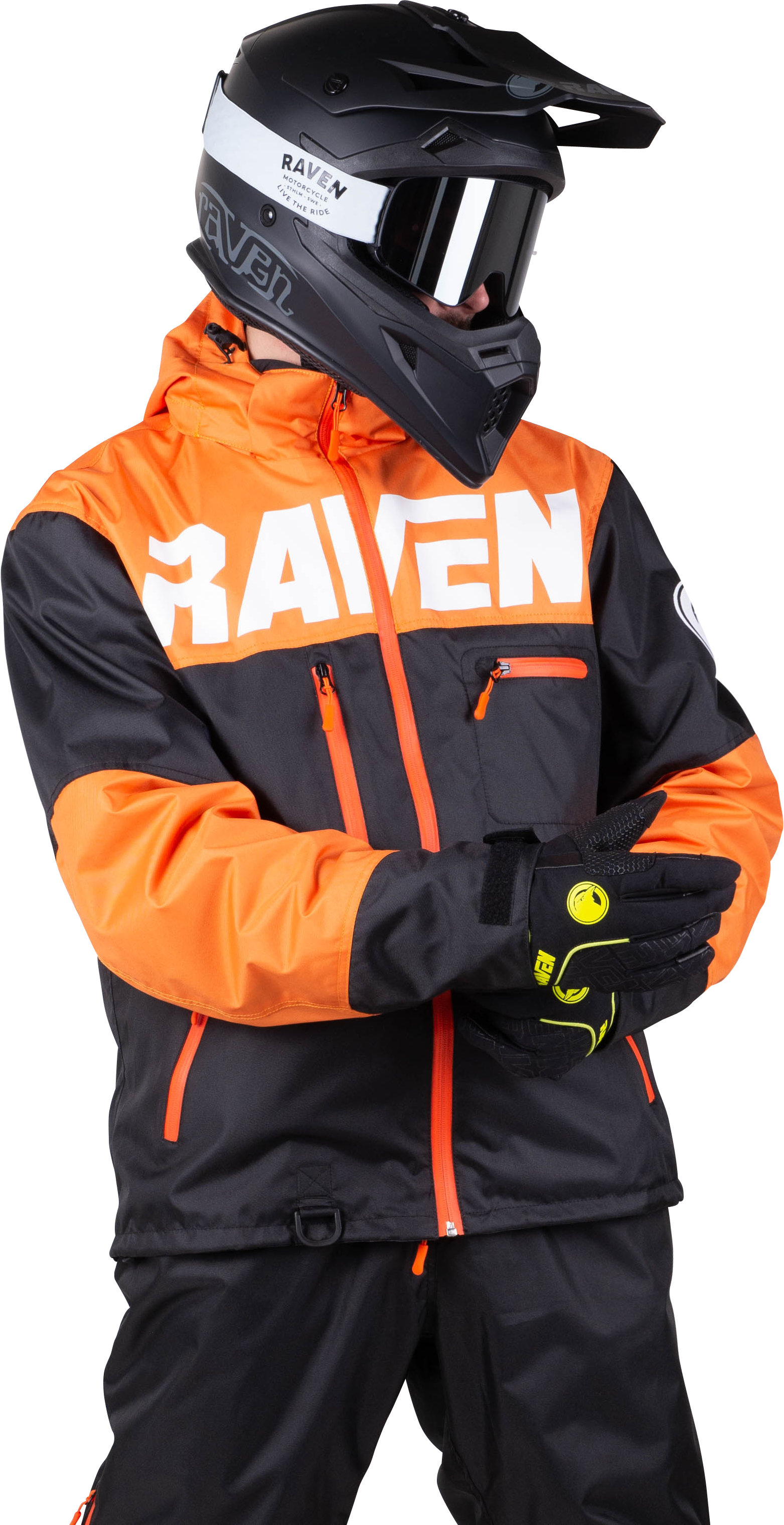 Raven Frontline Giacca Nero-Arancio