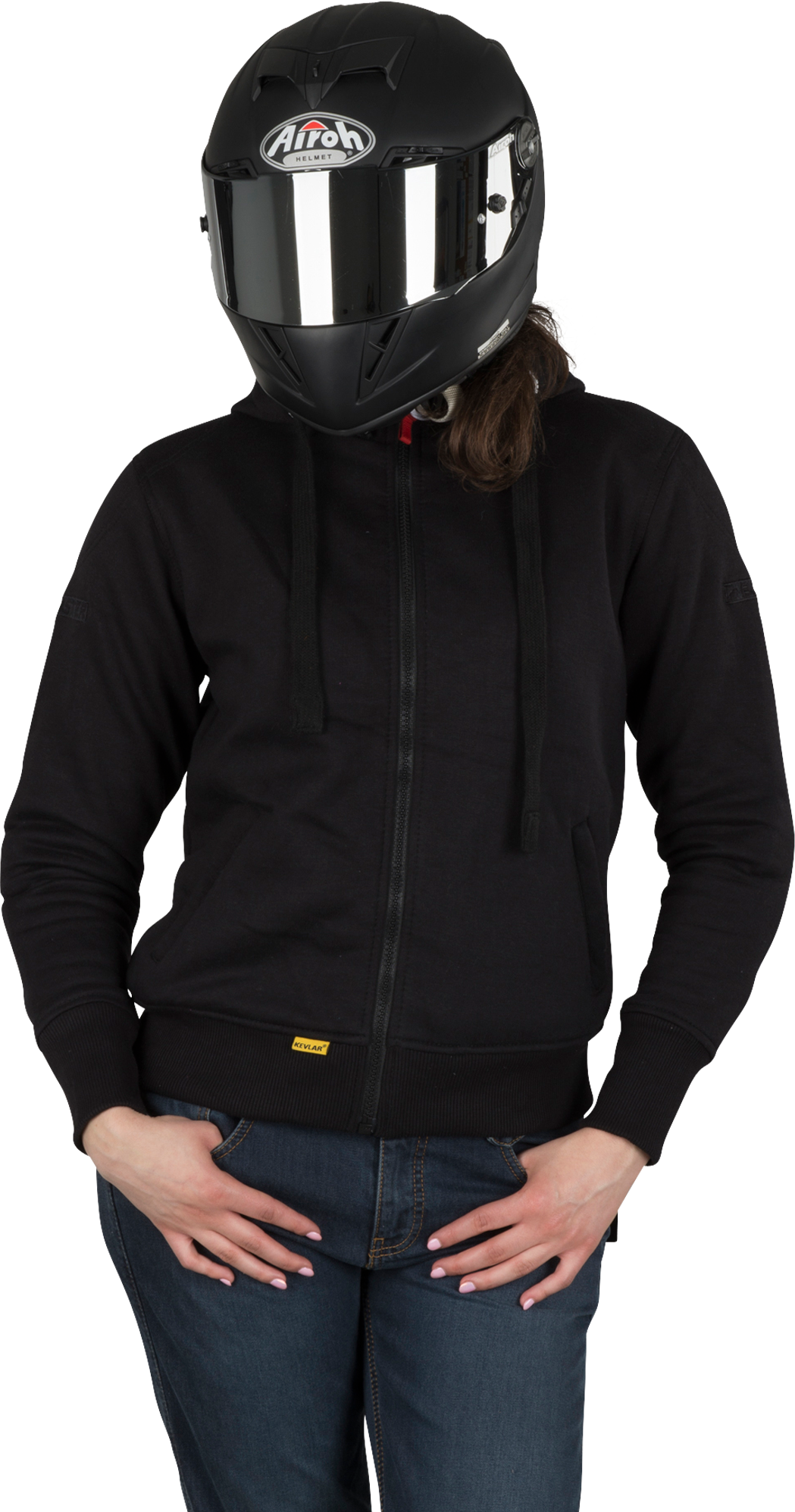 Booster Motorcycle Products Felpa donna Aramid Booster Core Nero Booster Motorcycle Products Felpa donna Aramid Booster Core Nero