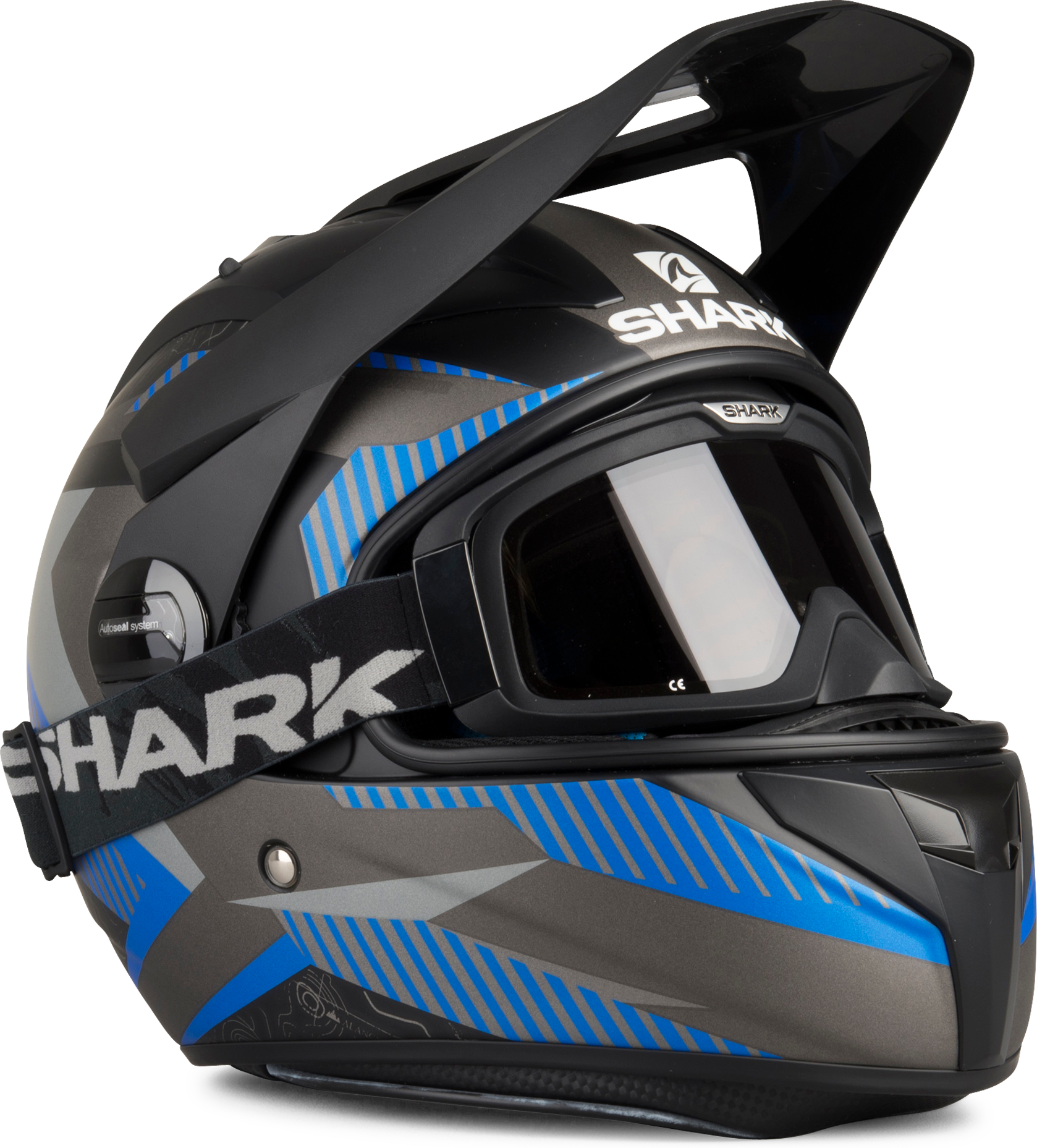 Shark Casco adventure  Explore-R Peka Nero-Blu Shark Casco adventure  Explore-R Peka Nero-Blu