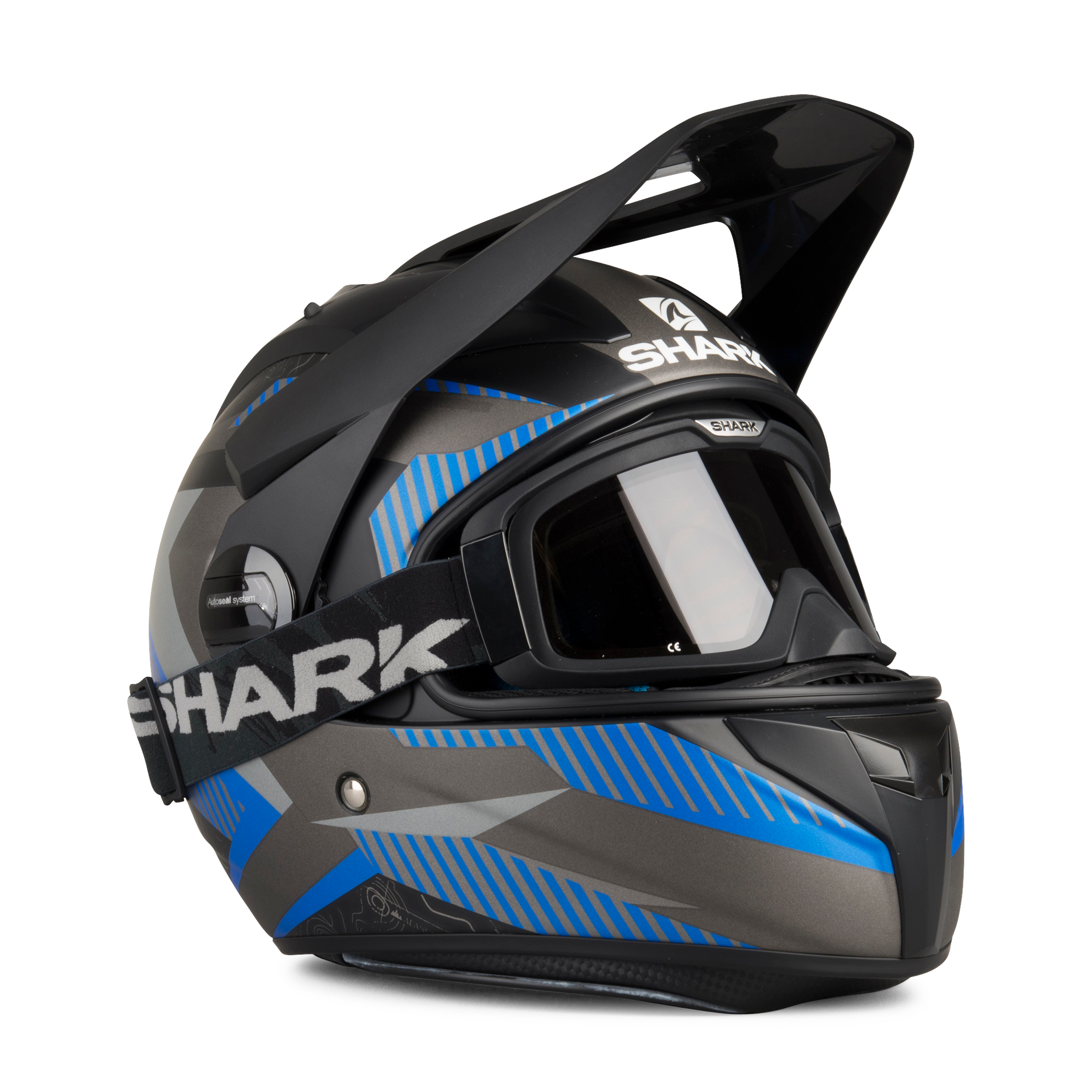 Shark Casco adventure  Explore-R Peka Nero-Blu Shark Casco adventure  Explore-R Peka Nero-Blu