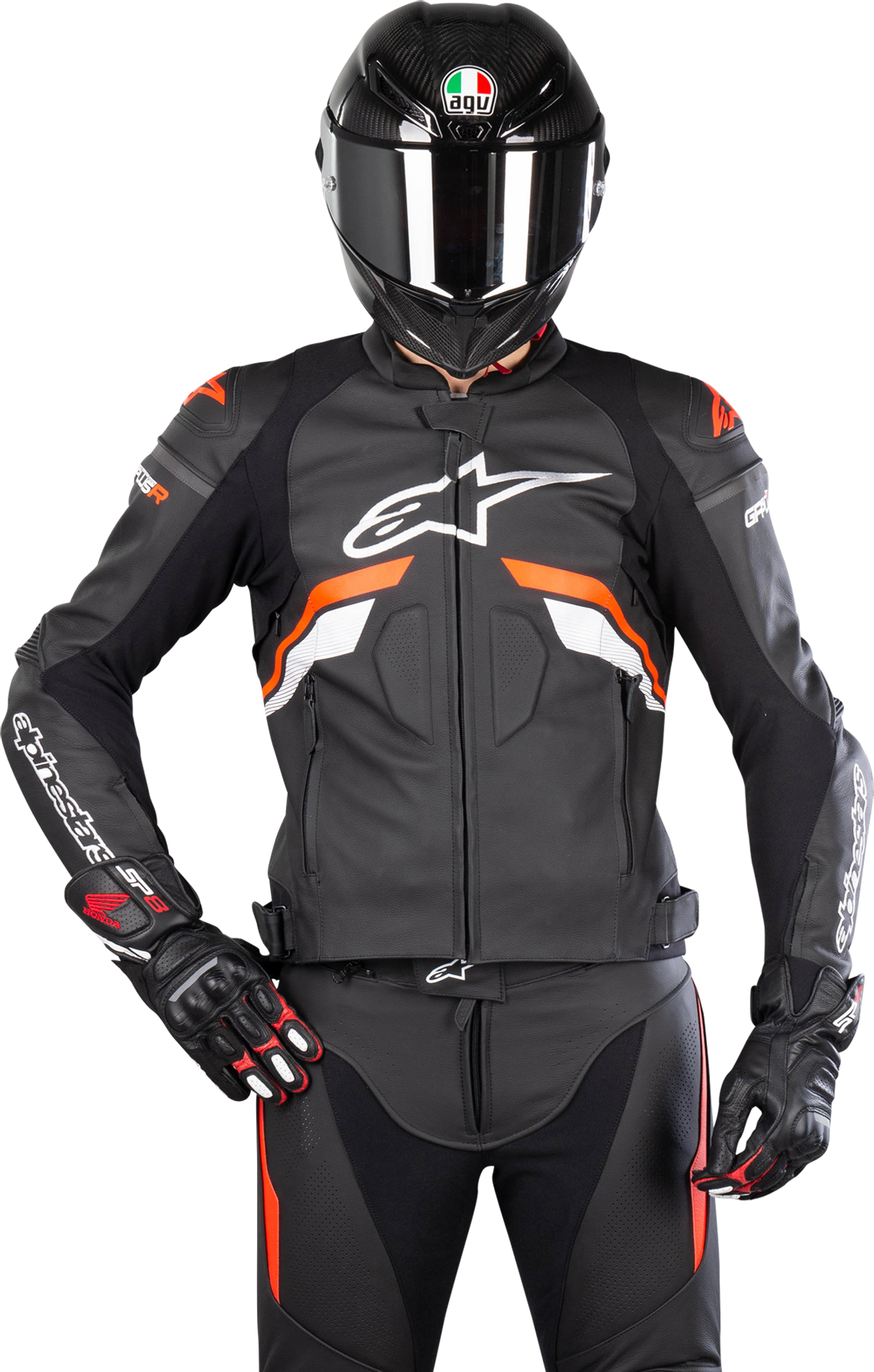 Alpinestars Giacca Moto  GP Plus R V3 Nero-Bianco-Rosso Fluo Alpinestars Giacca Moto  GP Plus R V3 Nero-Bianco-Rosso Fluo