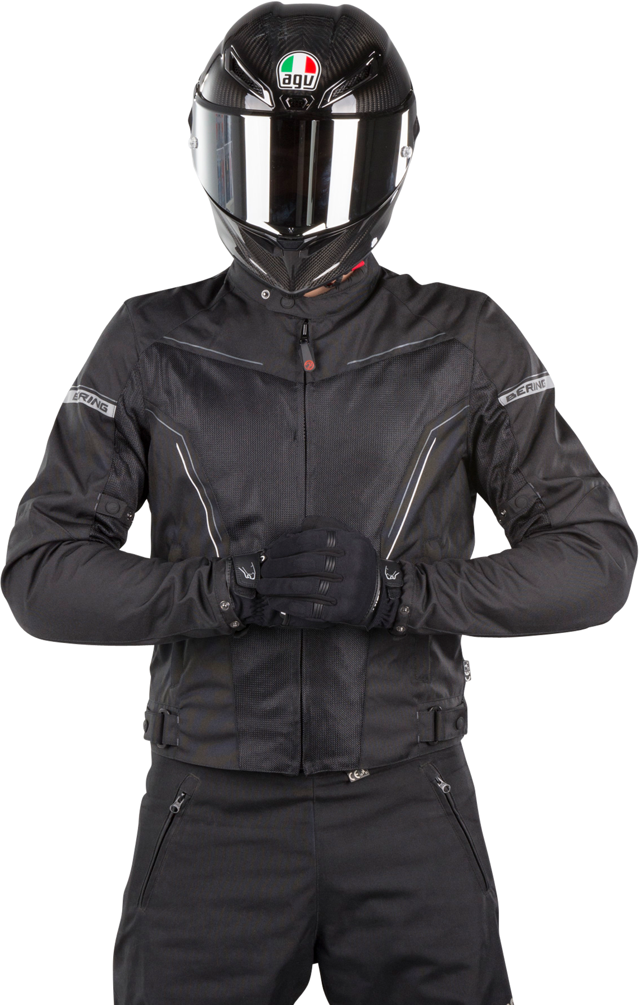 Bering Giacca Moto  Cancun Nero-Grigio Bering Giacca Moto  Cancun Nero-Grigio