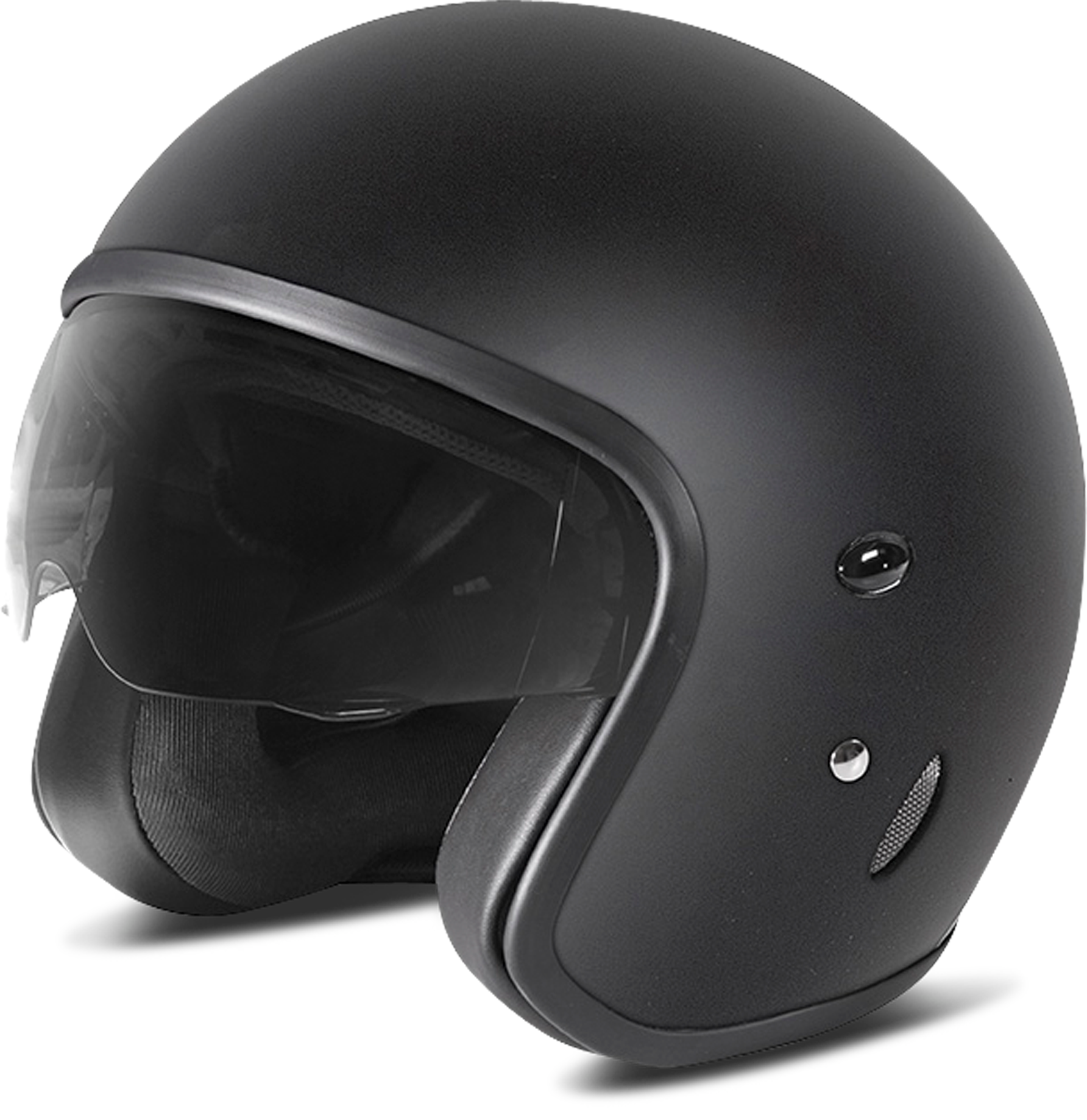 Stormer Casco Jet  Bomber Nero Opaco