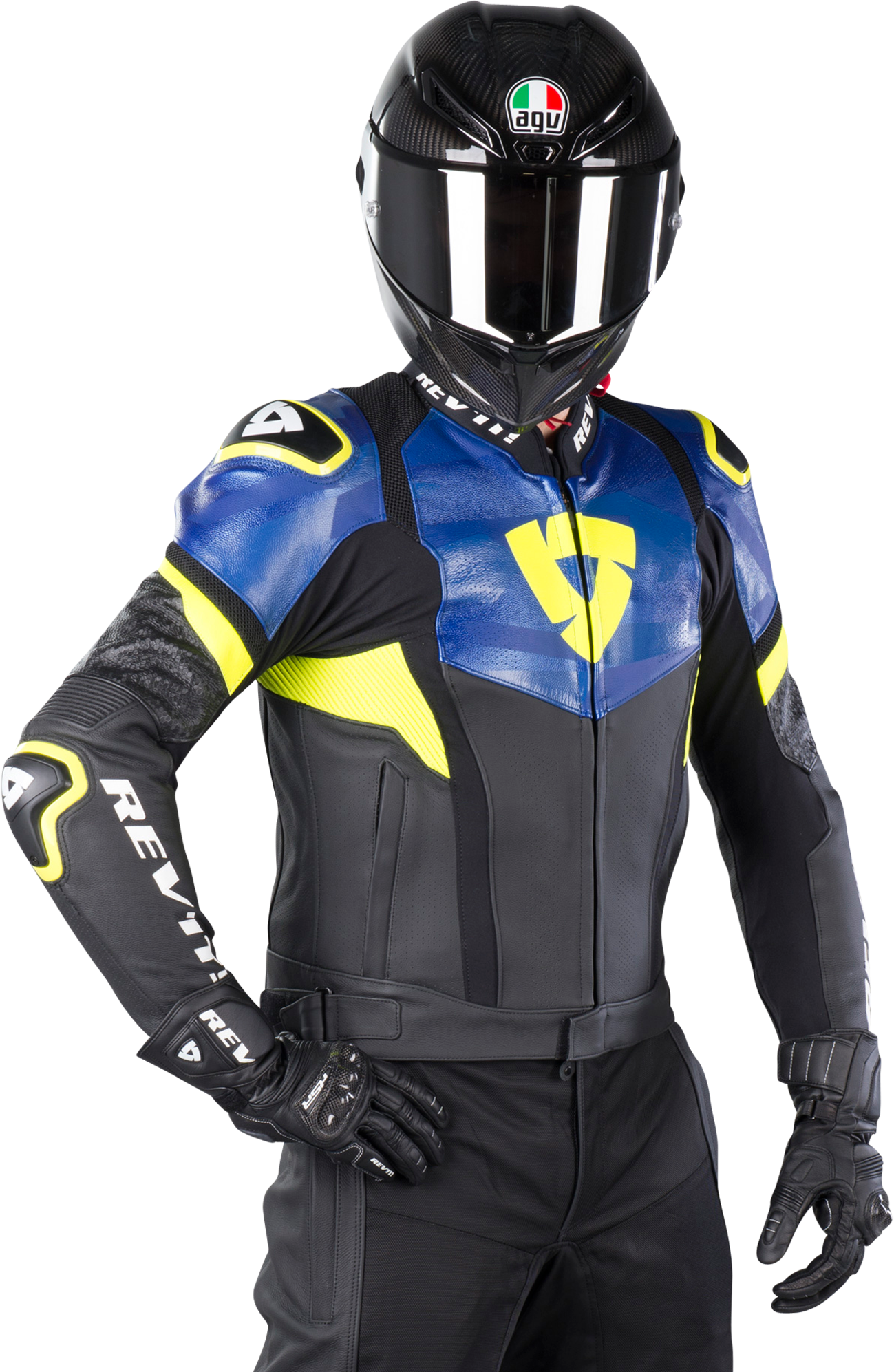 REV'IT! Giacca Moto  Bowery Nero-Blu