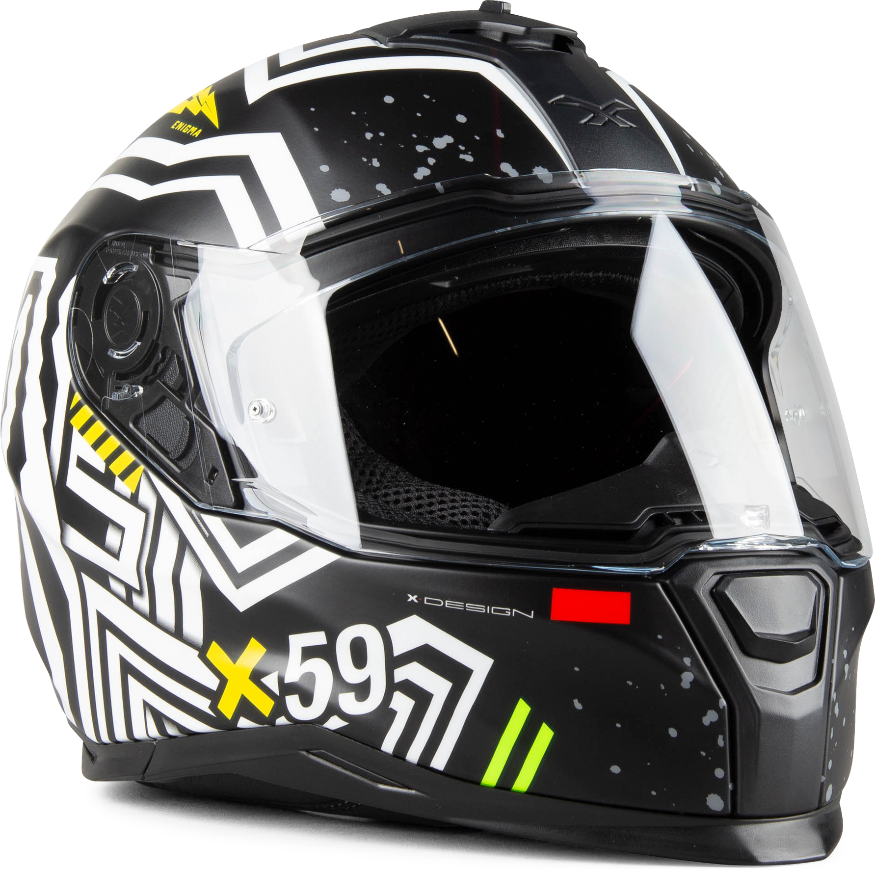 Nexx Casco Integrale  SX.100 Enigma Nero Opaco-Bianco Nexx Casco Integrale  SX.100 Enigma Nero Opaco-Bianco