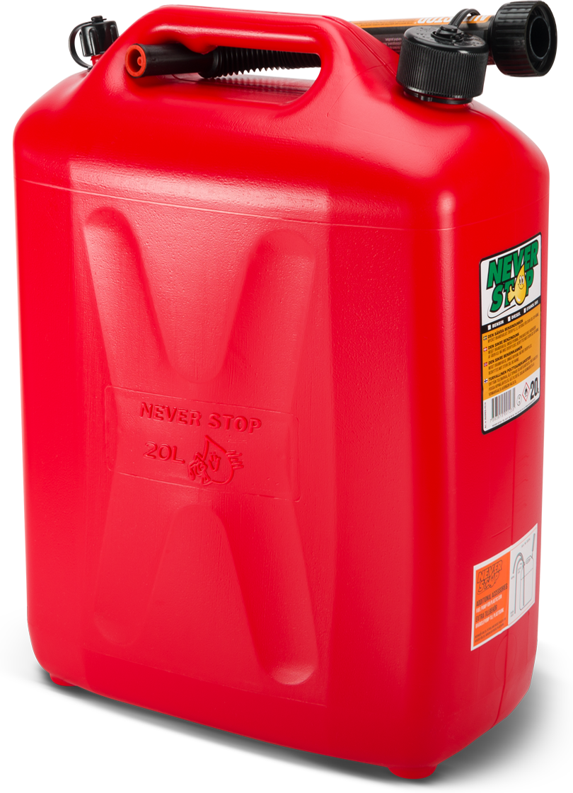 NeverStop Tanica Never Stop con AutoStop 20 L Rosso