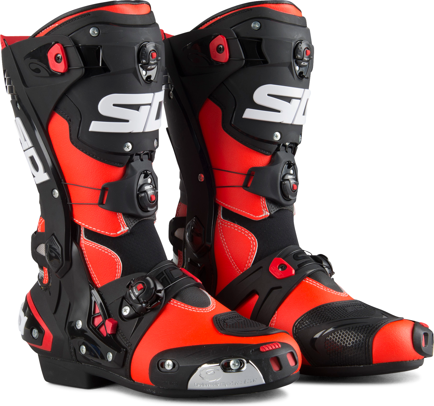 Sidi Stivali Moto  Rex Rosso Fluo-Nero