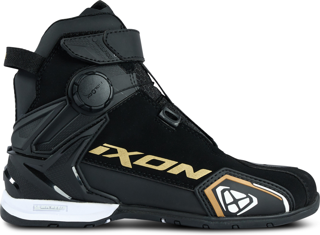 Ixon Scarpe Moto Donna  Bull 2 WP Nero-Bianco-Oro