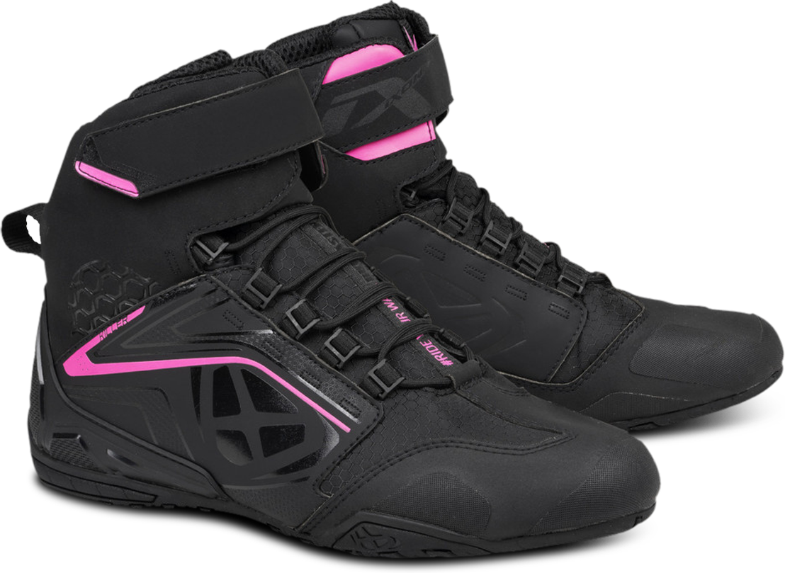 Ixon Scarpe Moto Donna  Killer WP Nero-Fucsia