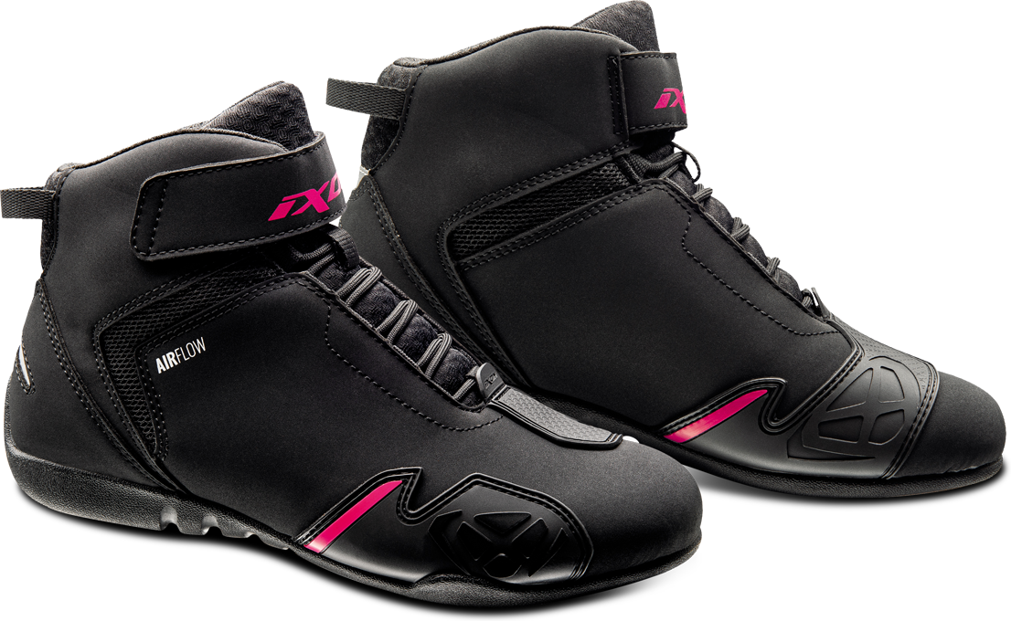 Ixon Scarpe Moto Donna  Gambler Nero-Fucsia