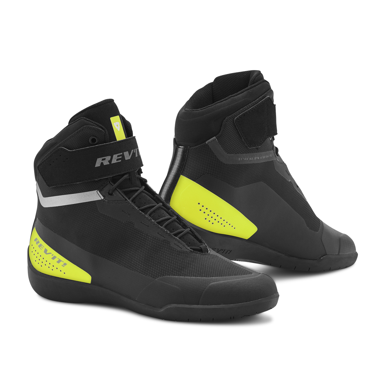 REV'IT! Scarpe Moto Mission Nero-Giallo Fluo