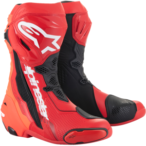 Alpinestars Stivali Moto  Supertech R Rosso Brillante-Rosso Fluo