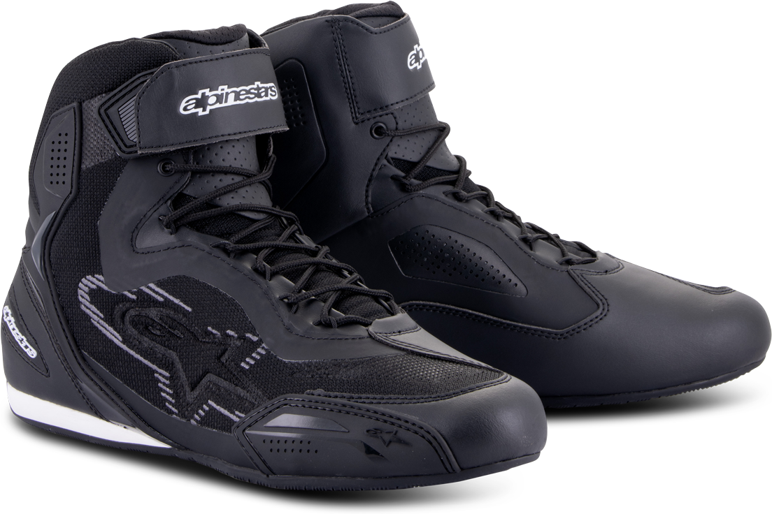 Alpinestars Scarpe Moto  Faster-3 Rideknit Nero-Grigio Scuro