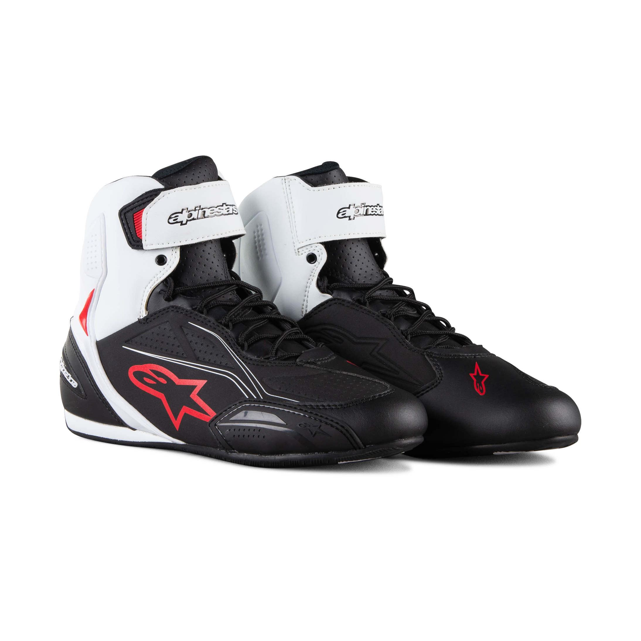 Alpinestars Scarpe Moto  Faster-3 Nero-Bianco-Rosso