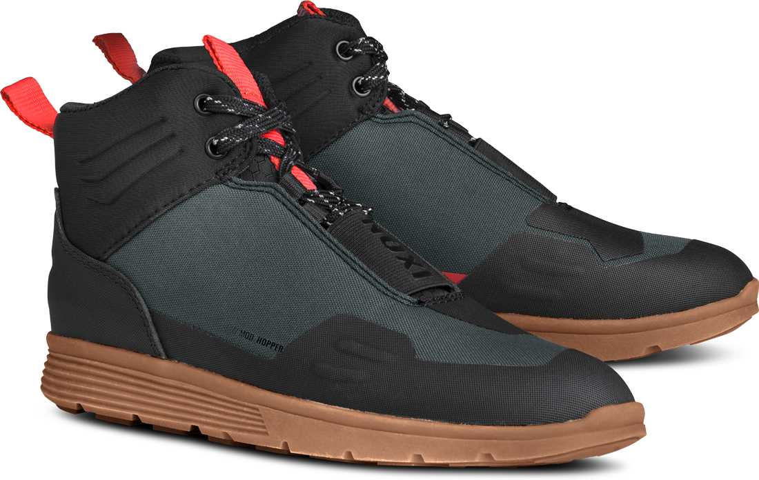 Ixon Scarpe Moto  HOPPER Verde Tactic-Nero-Rosso