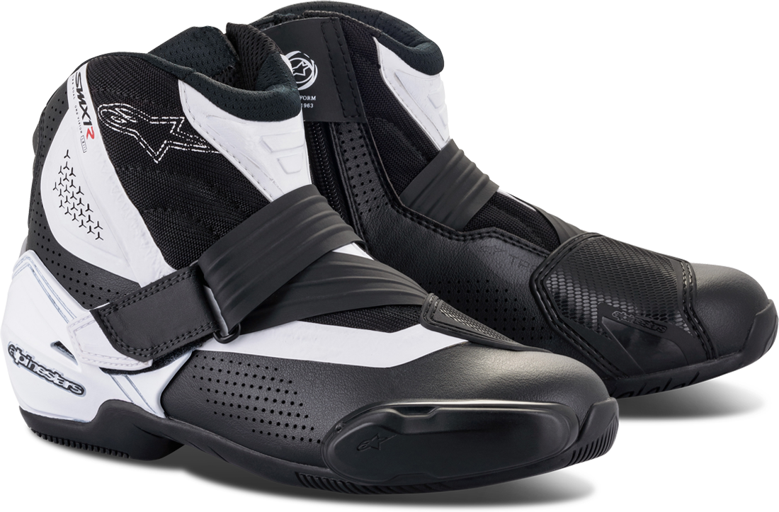 Alpinestars Scarpe Moto  SMX-1 R V2 Vented Nero-Bianco