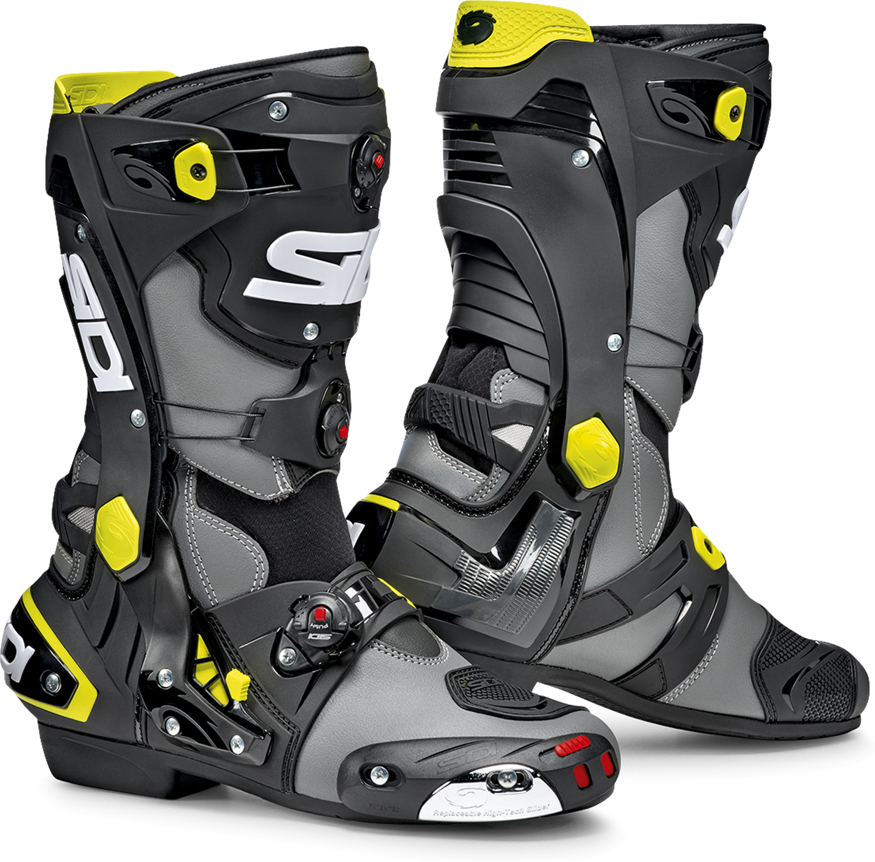 Sidi Stivali Moto  Rex Grigio-Nero-Giallo Fluo