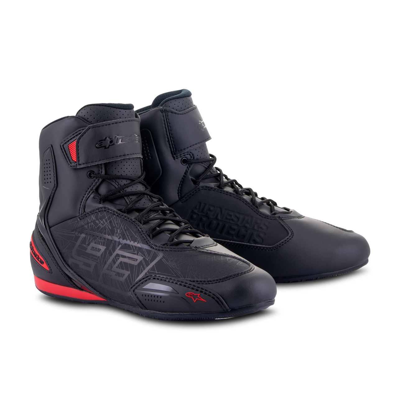 Alpinestars Scarpe Moto  Austin Riding Nero-Rosso