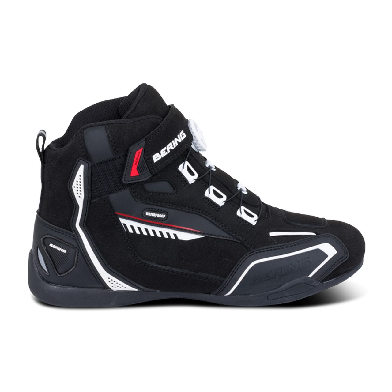 Bering Scarpe Moto  Walter Nero-Bianco-Rosso