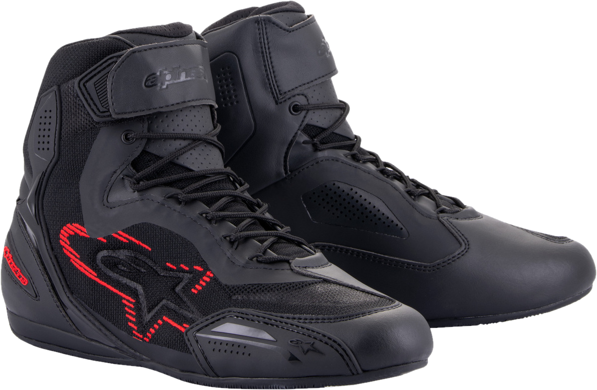 Alpinestars Scarte Moto  Faster-3 Rideknit Nero-Grigio Scuro-Rosso