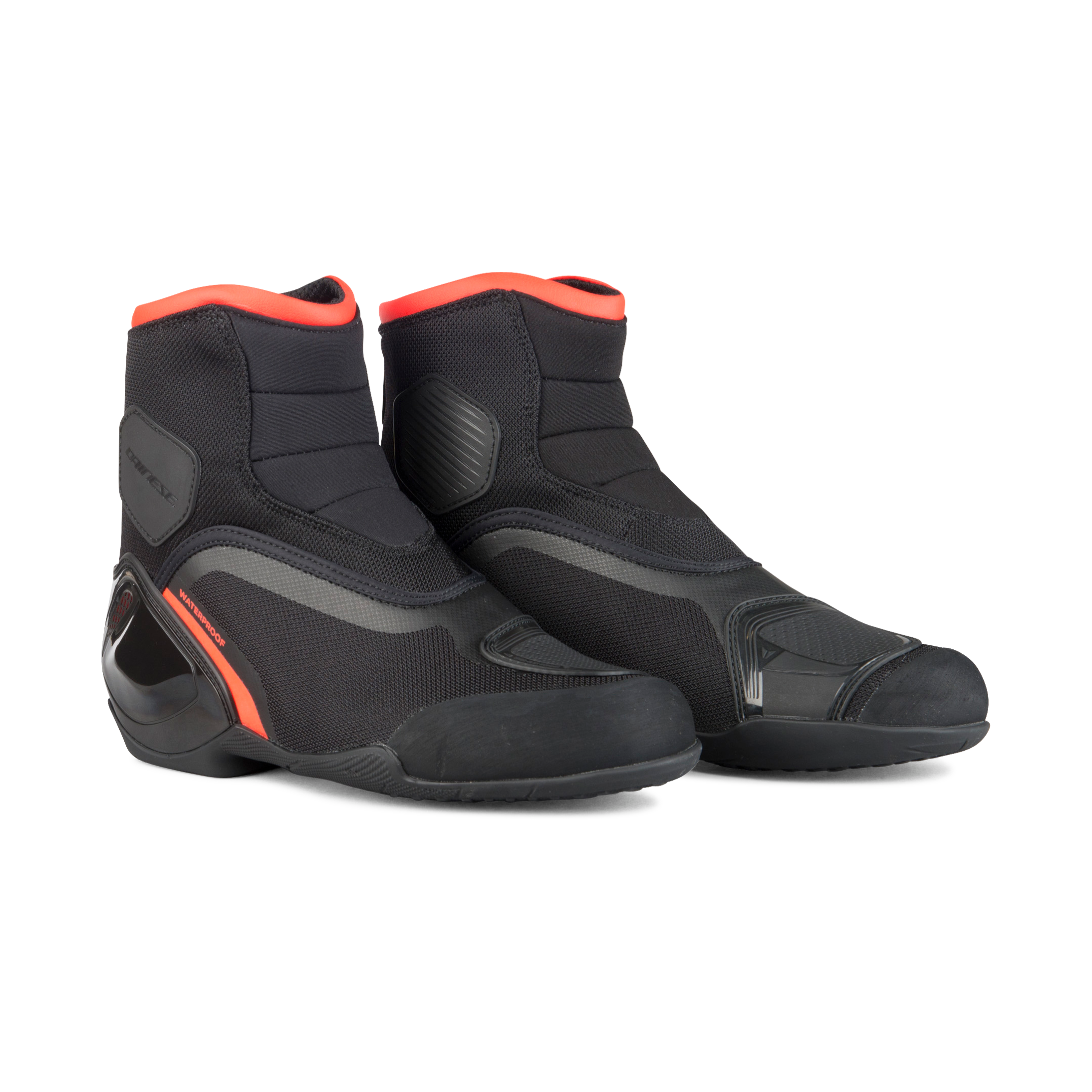 Dainese Scarpe Moto Dinamica D-WP Nero-Rosso Fluo