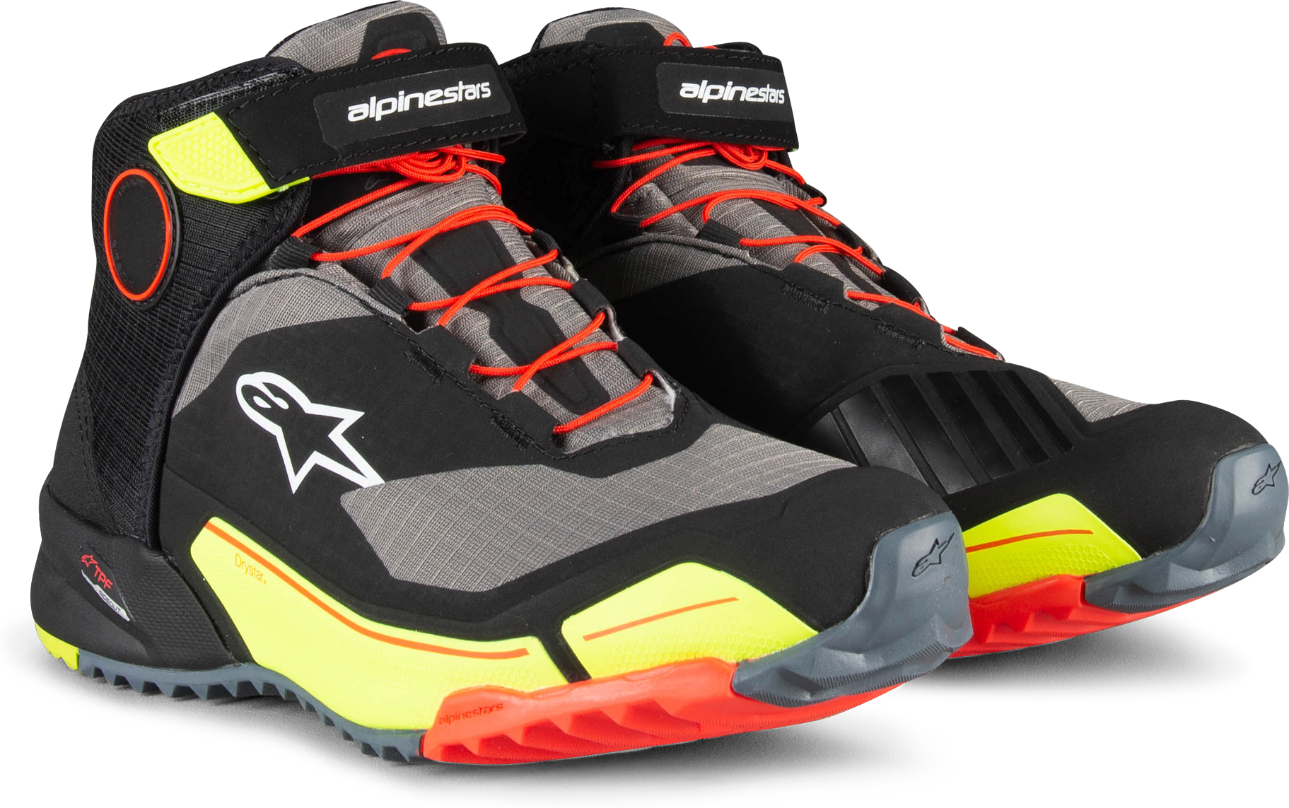 Alpinestars Scarpe Moto  CR-X Drystar Nero-Rosso-Giallo Fluo Alpinestars Scarpe Moto  CR-X Drystar Nero-Rosso-Giallo Fluo