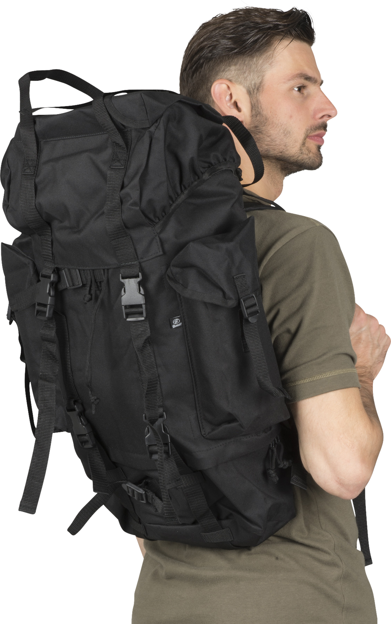 Brandit Zaino  Nylon Nero 65L