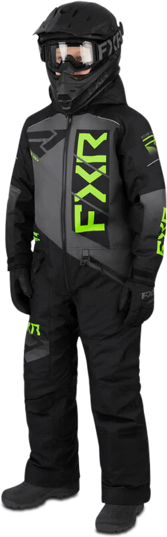 FXR Tuta Bambino  Helium Nero-Carbone-Lime