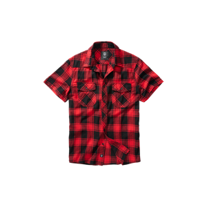 Brandit Camicia  Check Halfsleeve Rosso-Nero