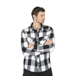 Brandit Camicia  Checkshirt Bianco-Nero