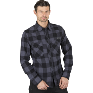 Brandit Camicia  Checkshirt Nero-Grigio