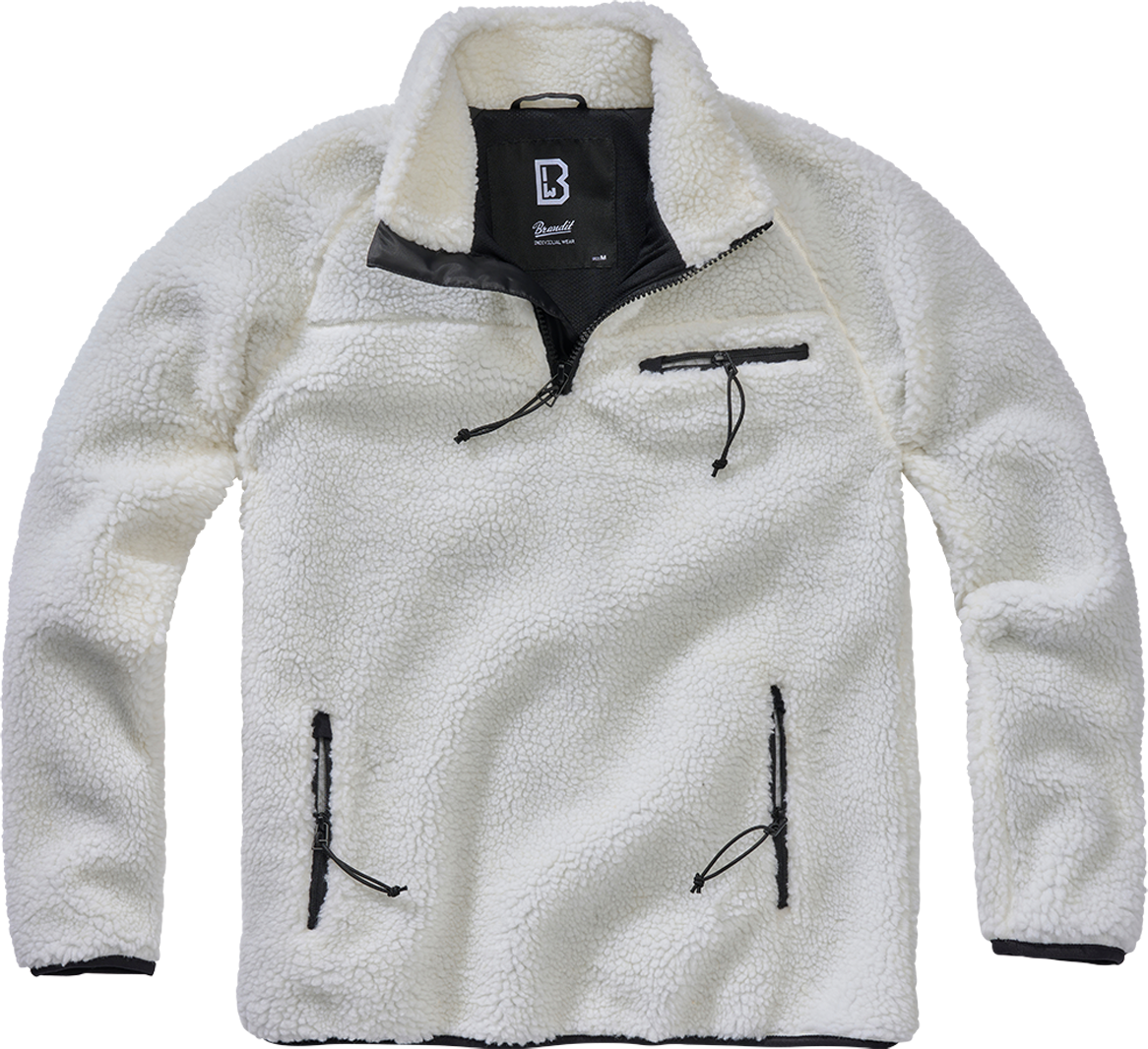 Brandit Giacca  Teddyfleece Troyer Bianca