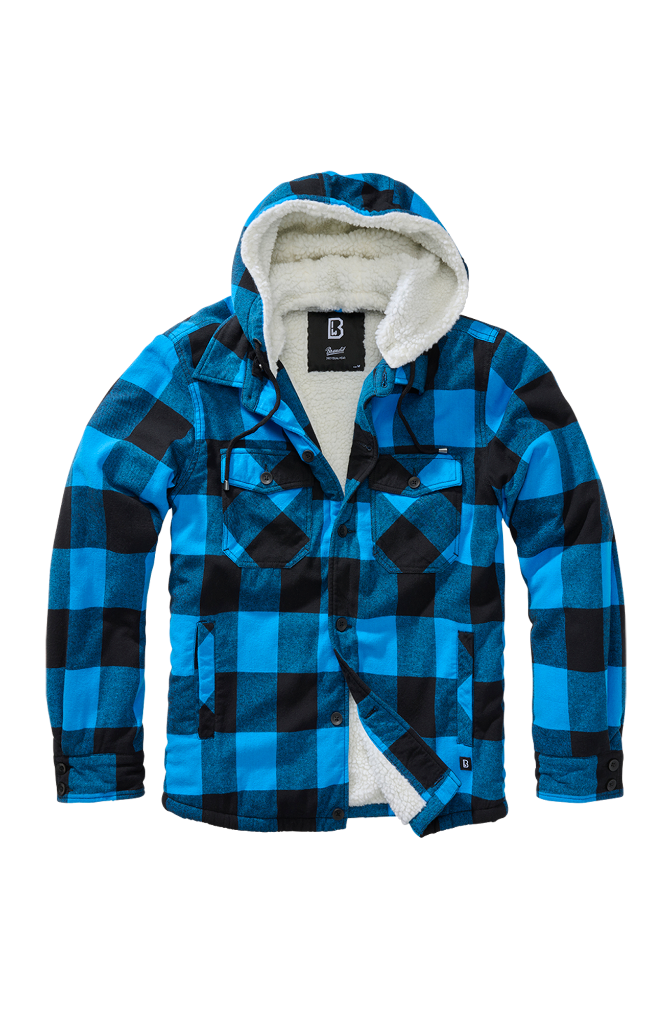 Brandit Giacca  Lumber Hooded Nero-Blu