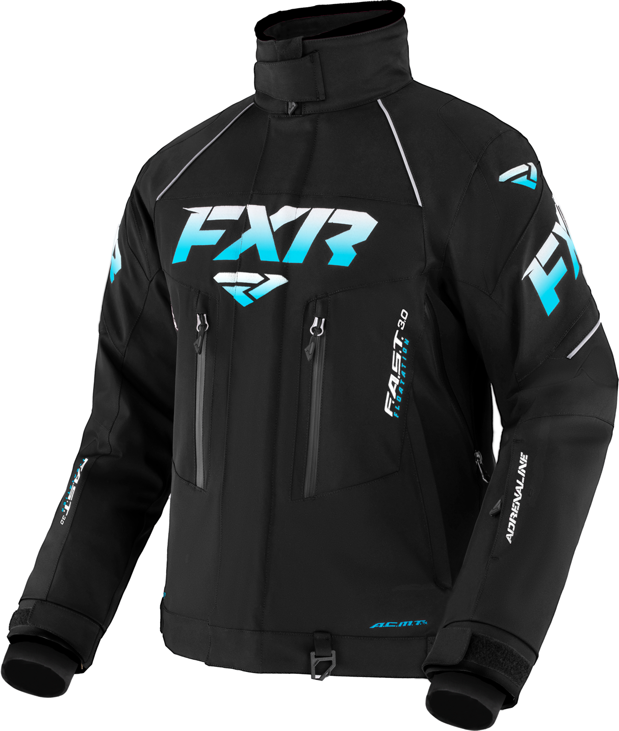 FXR Giacca Snow Donna  Adrenaline Nero-Blu Cielo Fade