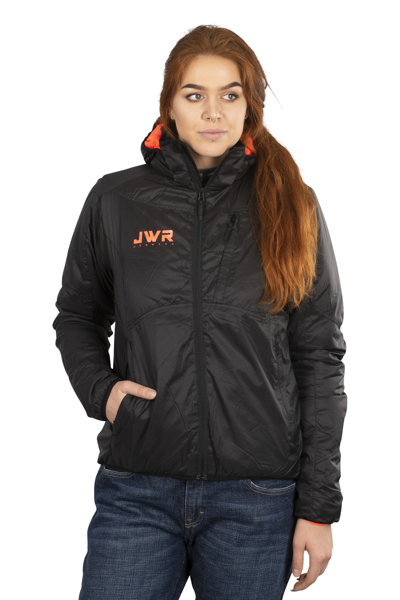 JETHWEAR Giacca Donna  Cruiser Nero-Corallo