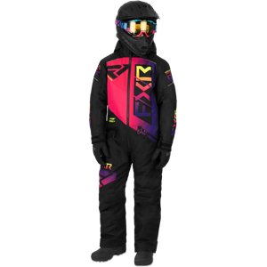 FXR Tuta Bambino  Helium Nero-Neon Fusion