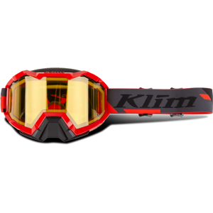 KLIM Maschera Motoslitta  Viper Raid Rosso Fuoco-Giallo Tinta