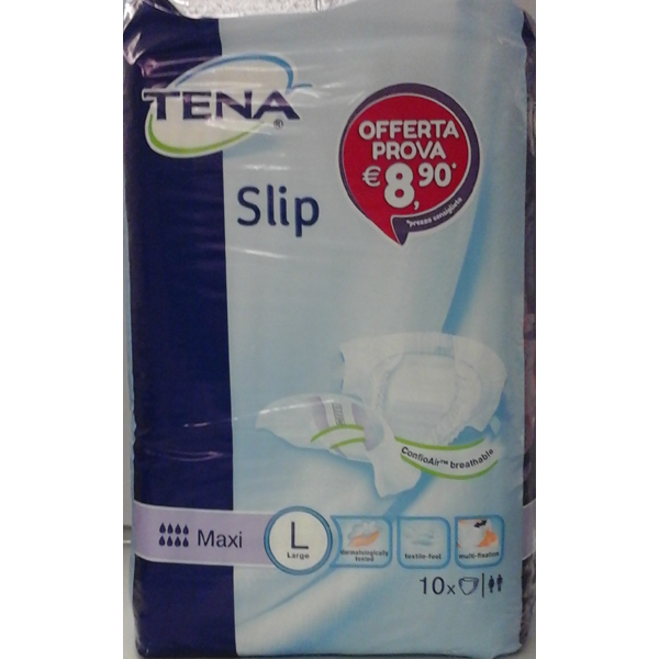 essity italy tena slip maxi (large) 10 pz